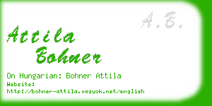 attila bohner business card